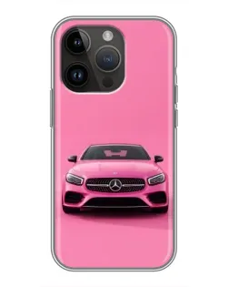 Чехол для iPhone 14 Pro Max с картинкой «Розовый Mercedes AMG» Чехол для iPhone 14 Pro Max с картинкой «Розовый Mercedes AMG»