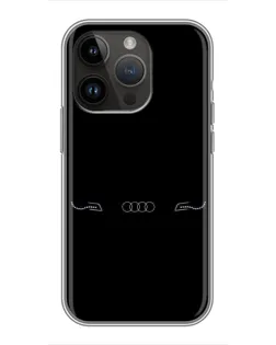 Чохол для iPhone 14 Pro Max з картинкою «Audi — світловий підпис»