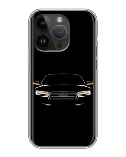 Чохол для iPhone 14 Pro Max з картинкою «Audi — нічний контур»