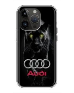 Чохол для iPhone 14 Pro Max з картинкою «Пантера та Audi»