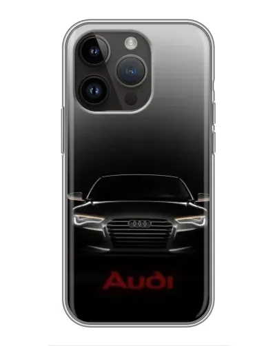 Чохол для iPhone 14 Pro Max з картинкою «Audi — градієнтний контур»
