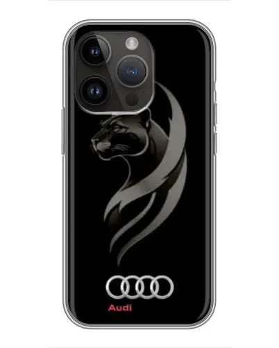 Чохол для iPhone 14 Pro Max з картинкою «Графіка — пантера та Audi»