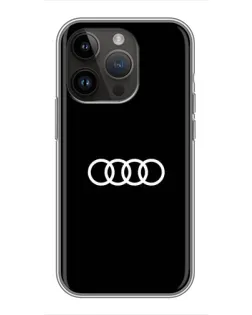 Чохол для iPhone 14 Pro Max з картинкою «Audi White Logo»