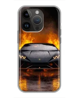 Чехол для iPhone 14 Pro Max с картинкой «Lamborghini в огне» Чехол для iPhone 14 Pro Max с картинкой «Lamborghini в огне»