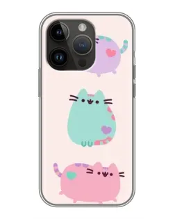 Чехол для iPhone 14 Pro Max с картинкой «Pusheen трио»