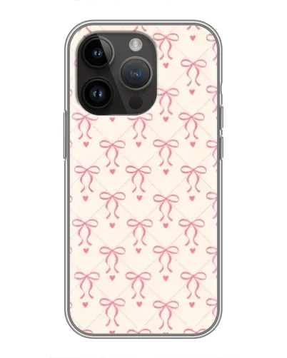 Чохол для iPhone 14 Pro Max з картинкою «Рожеві бантики Coquette» Чохол для iPhone 14 Pro Max з картинкою «Рожеві бантики Coquette»