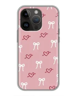 Чохол для iPhone 14 Pro Max з картинкою «Серця та банти» Чохол для iPhone 14 Pro Max з картинкою «Серця та банти»