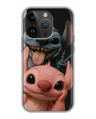 Чехол для iPhone 14 Pro Max с картинкой «Стич и Ангел»