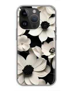 Чехол для iPhone 14 Pro Max с картинкой «Объемные белые цветы»