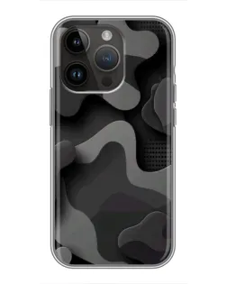 Чехол для iPhone 14 Pro Max с картинкой «Темный абстрактный камуфляж»
