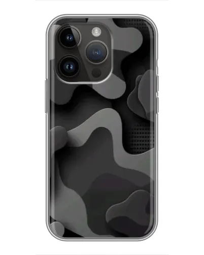 Чехол для iPhone 14 Pro Max с картинкой «Темный абстрактный камуфляж»