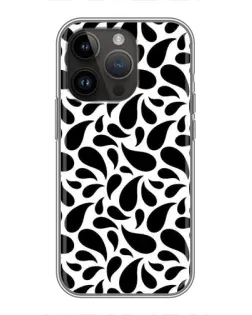 Чехол для iPhone 14 Pro Max с картинкой «Контрастные черные капли»