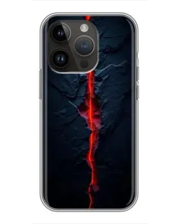 Чехол для iPhone 14 Pro Max с картинкой «Kрасная лавовая трещина»