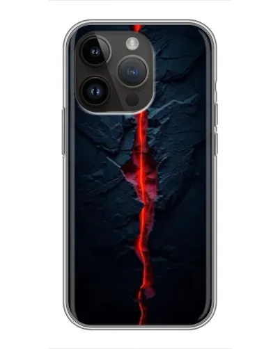 Чехол для iPhone 14 Pro Max с картинкой «Kрасная лавовая трещина»