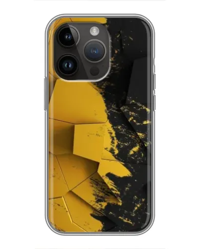 Чехол для iPhone 14 Pro Max с картинкой «Золотые осколки геометрии»