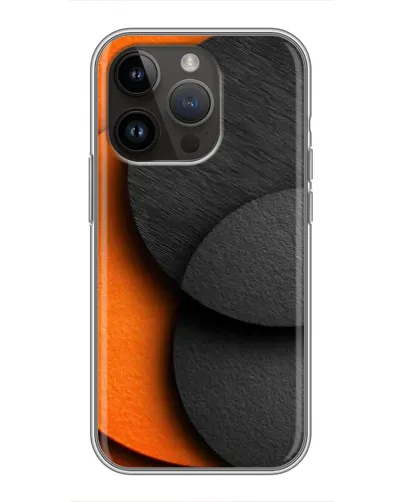 Чехол для iPhone 14 Pro Max с картинкой «Геометрия оранжевых кругов»