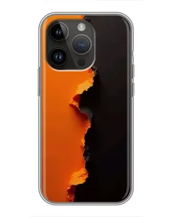 Чехол для iPhone 14 Pro Max с картинкой «Оранжевый разлом»