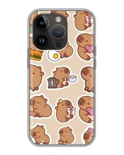 Чехол для iPhone 14 Pro Max с картинкой «Капибары паттерн» Чехол для iPhone 14 Pro Max с картинкой «Капибары паттерн»