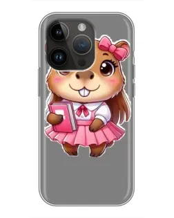 Чехол для iPhone 14 Pro Max с картинкой «Девочка капибара» Чехол для iPhone 14 Pro Max с картинкой «Девочка капибара»