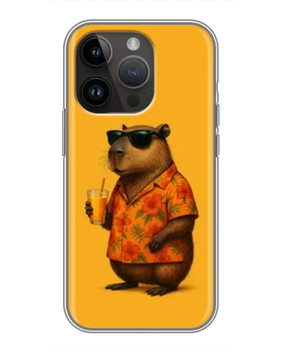 Чехол для iPhone 14 Pro Max с картинкой «Капибара на отдыхе»