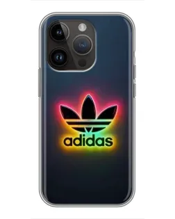 Чехол для iPhone 14 Pro с картинкой «Неоновый Adidas»