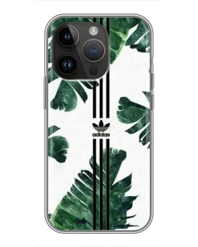 Чехол для iPhone 14 Pro с картинкой «Пальмовые листья адидас»