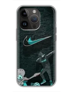 Чохол для iPhone 14 Pro з картинкою «Спортивний арт Nike»
