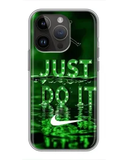 Чохол для iPhone 14 Pro з картинкою «Зелений неоновий Nike» Чохол для iPhone 14 Pro з картинкою «Зелений неоновий Nike»