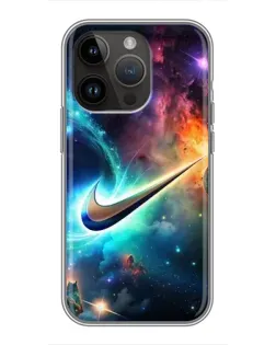 Чохол для iPhone 14 Pro з картинкою «Космічний Nike Swoosh» Чохол для iPhone 14 Pro з картинкою «Космічний Nike Swoosh»