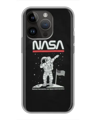 Чохол для iPhone 14 Pro з картинкою «NASA — крокуємо по Місяцю» Чохол для iPhone 14 Pro з картинкою «NASA — крокуємо по Місяцю»