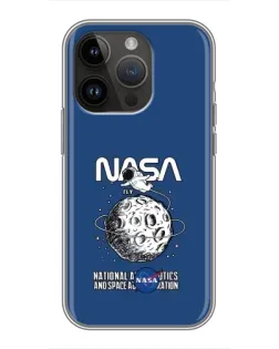 Чохол для iPhone 14 Pro з картинкою «NASA — місячна місія» Чохол для iPhone 14 Pro з картинкою «NASA — місячна місія»