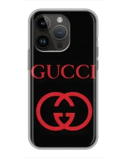 Чохол для iPhone 14 Pro з картинкою «Gucci — червоний логотип» Чохол для iPhone 14 Pro з картинкою «Gucci — червоний логотип»