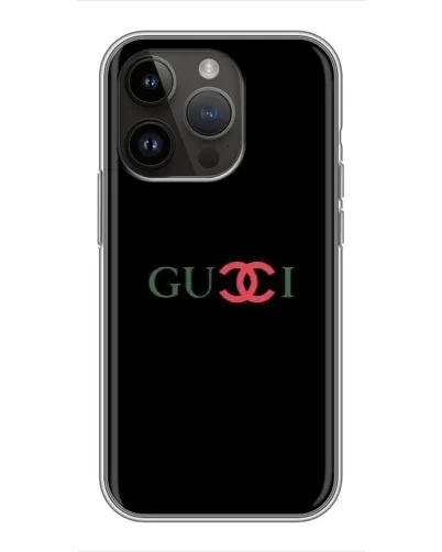 Чехол для iPhone 14 Pro с картинкой «Gucci — красный градиент»