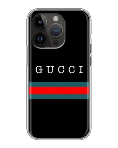 Чехол для iPhone 14 Pro с картинкой «Gucci — красный пояс»