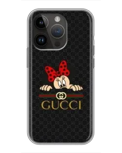 Чохол для iPhone 14 Pro з картинкою «Мінні Маус Gucci — чорний» Чохол для iPhone 14 Pro з картинкою «Мінні Маус Gucci — чорний»