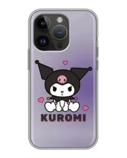 Чехол для iPhone 14 Pro с картинкой «Kuromi — фиолетовый арт»