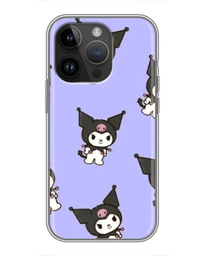 Чехол для iPhone 14 Pro с картинкой «Паттерн с Kuromi»