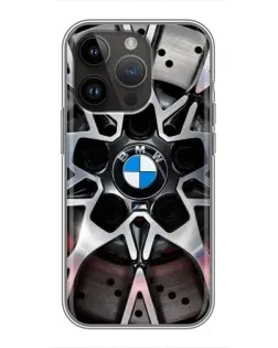 Чехол для iPhone 14 Pro с картинкой «BMW — деталь диска»