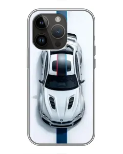 Чехол для iPhone 14 Pro с картинкой «Вид сверху — BMW M»