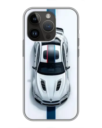 Чехол для iPhone 14 Pro с картинкой «Вид сверху — BMW M»