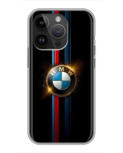 Чехол для iPhone 14 Pro с картинкой «BMW M-Power неон»