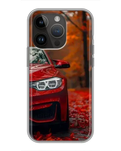 Чехол для iPhone 14 Pro с картинкой «Осенняя BMW M4»