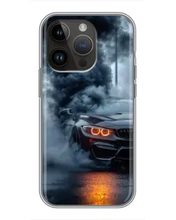 Чохол для iPhone 14 Pro з картинкою «BMW M-Power — абстракція»