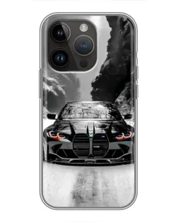 Чохол для iPhone 14 Pro з картинкою «BMW — акварельний дрифт»