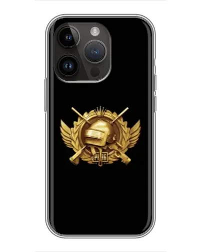 Чехол для iPhone 14 Pro с картинкой «PUBG — оранжевый градиент»