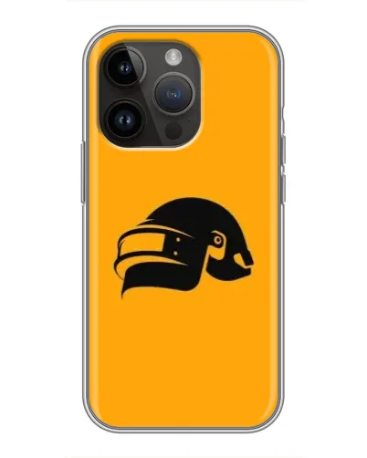 Чехол для iPhone 14 Pro с картинкой «PUBG — золотой шлем»