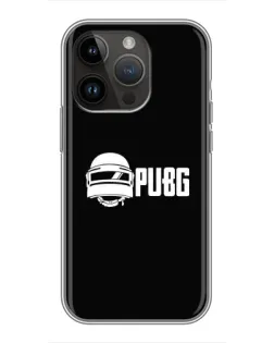 Чехол для iPhone 14 Pro с картинкой «PUBG — классический лого»