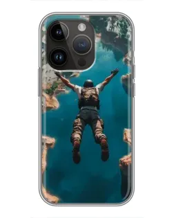 Чехол для iPhone 14 Pro с картинкой «PUBG — свободное падение»