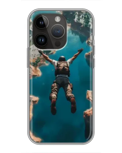 Чехол для iPhone 14 Pro с картинкой «PUBG — свободное падение»