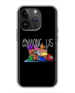 Чехол для iPhone 14 Pro с картинкой «Логотип Among Us»